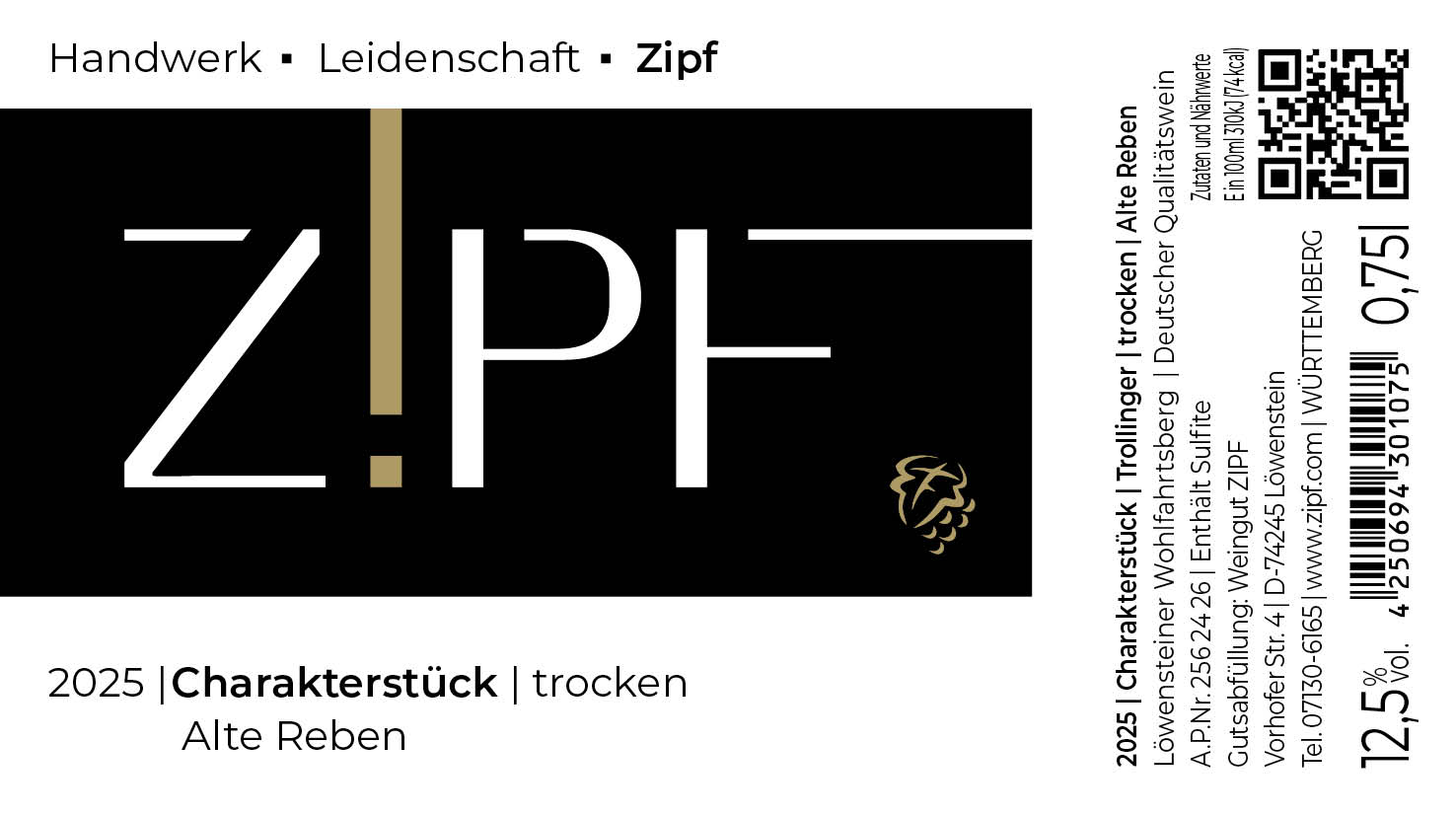2025 Charakterstück trocken -Alte Reben-